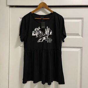 Torrid Black Peplum T-Shirt